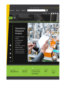 Operations Research Analyst Employment and