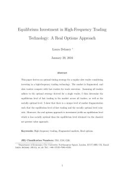 Equilibrium Investment in High-Frequency Trading Technology: A