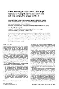 Ultra-drawing behaviour of ultra-high- molecular