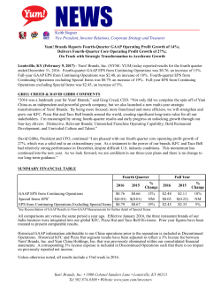 Delivers Fourth-Quarter Core Operating Profit Growth of