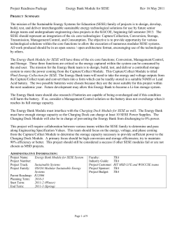 Energy Bank Module for SESE