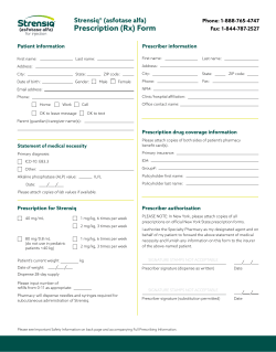 Prescription (Rx) Form