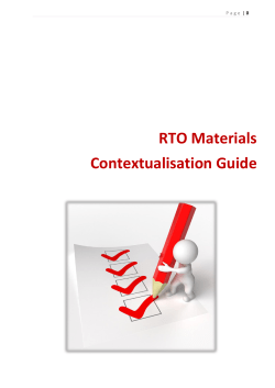 RTO Materials Contextualisation Guide
