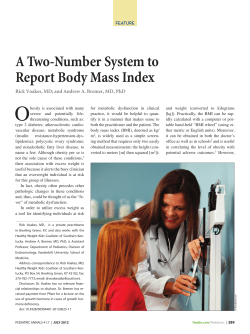 A Two-Number System to Report Body Mass Index
