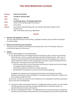 THE WESTBOROUGH PRIMARY SCHOOL AND NURSERY