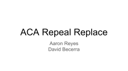 ACA Repeal Replace