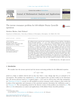 The inverse resonance problem for left-definite Sturm