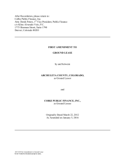 First Amendment to Ground Lease