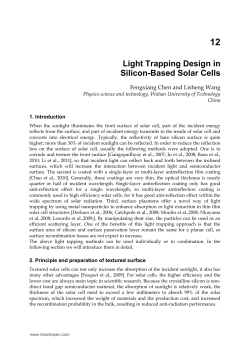 Light Trapping Design in Silicon-Based Solar Cells