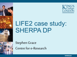LIFE2 case study: SHERPA DP