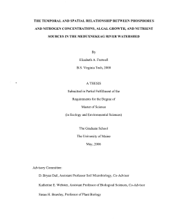 the temporal and spatial relationship between phosphorus and