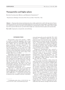 Nanoparticles and higher plants