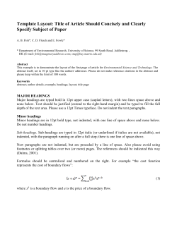 Initial page layout