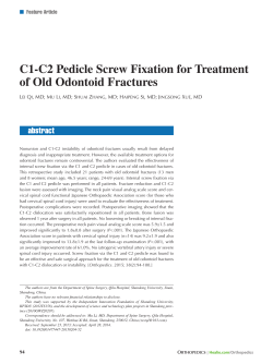 C1-C2 Pedicle Screw Fixation for Treatment of Old