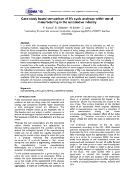 Case study based comparison of life cycle analyses within metal