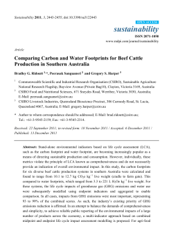 Comparing Carbon and Water Footprints for Beef Cattle Production