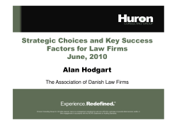 Strategic Choices and Key Success Factors for Law Firms June