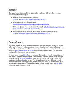Background Information on aerogels and forms of carbon