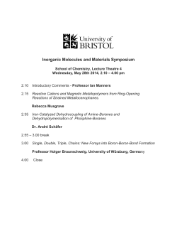 Inorganic Molecules and Materials Symposium