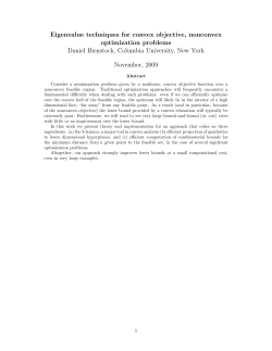 Eigenvalue techniques for convex objective, nonconvex optimization