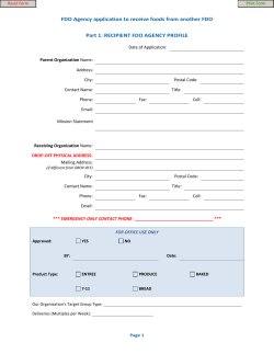 FDO Agency application to receive foods from another FDO Part 1