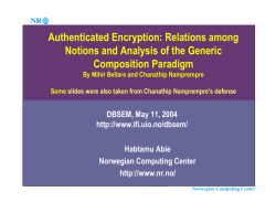 Authenticated Encryption: Relations among Notions and Analysis of