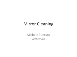 The cleaning of the mirrors