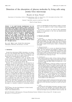 Detection of the absorption of glucose molecules by living cells