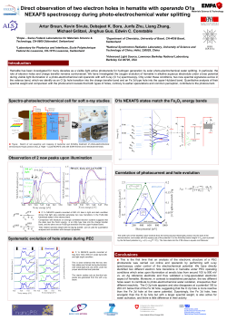 Direct observation of two electron holes in hematite with operando