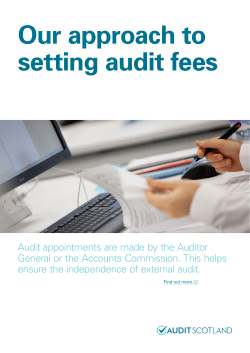 Our approach to setting audit fees