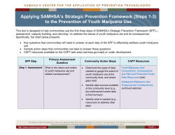 to the Prevention of Youth Marijuana Use