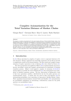 Complete Axiomatization for the Total Variation Distance of Markov