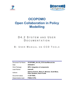 3. Use of the CCD Tools