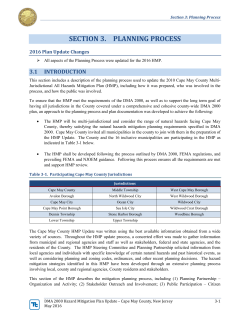 Section 3 - Planning Process - Cape May County Hazard Mitigation
