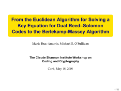 From the Euclidean Algorithm for Solving a Key Equation for Dual