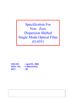 Specification For Non Zero Dispersion Shifted