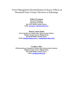 Participation in community forest management in