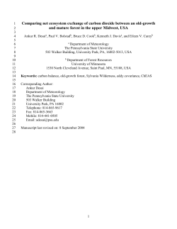 Comparing net ecosystem exchange of carbon dioxide between an