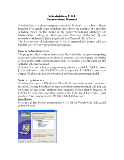 ScheduleGen V 0