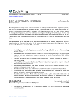 Zach Ming - Energy and Environmental Economics, Inc.