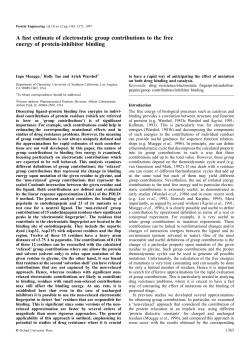 A fast estimate of electrostatic group contributions to the free energy