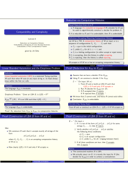 Computability and Complexity Reduction via Computation Histories