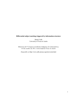 Differential subject marking triggered by information structure