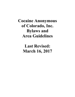 colorado area guidelines - Cocaine Anonymous of Colorado