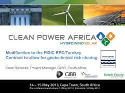 Modification to the FIDIC EPC/Turnkey Contract to allow