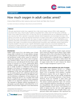 How much oxygen in adult cardiac arrest? | SpringerLink