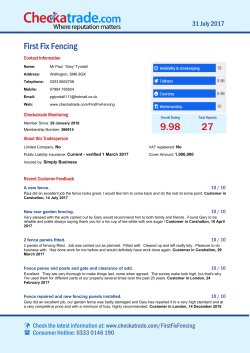 Checkatrade Report - First Fix Fencing
