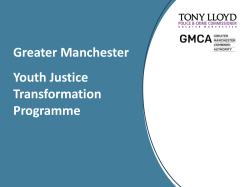 Greater Manchester Youth Justice Transformation Programme