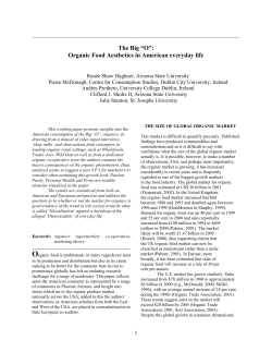 Organic Food Aesthetics in American everyday life - CCS
