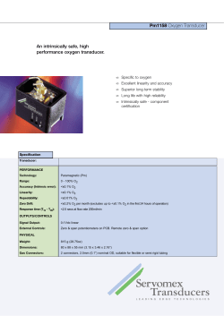 PM1 158 Oxygen Transducer
